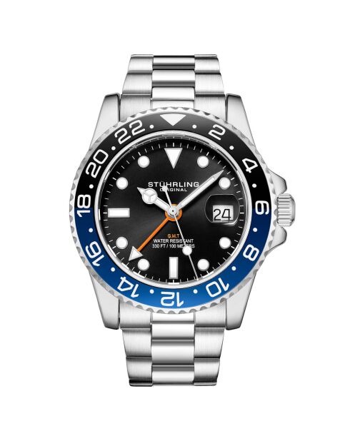 Montre Homme Swiss Quartz Aquadiver en Acier inoxydable argentée