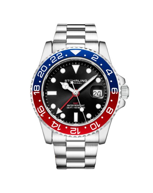 Montre Homme Swiss Quartz Aquadiver en Acier inoxydable argentée