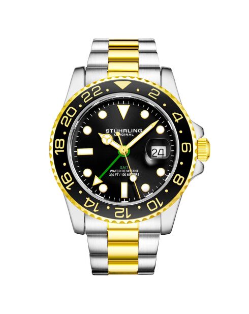 Montre Homme Swiss Quartz Aquadiver en Acier inoxydable doré/argenté