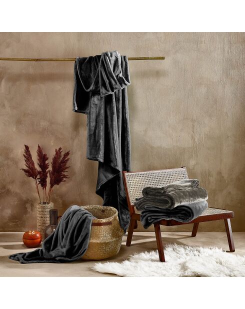 Plaid Softy gris - 150x200 cm