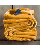 Plaid Cosy jaune doré - 150x200 cm