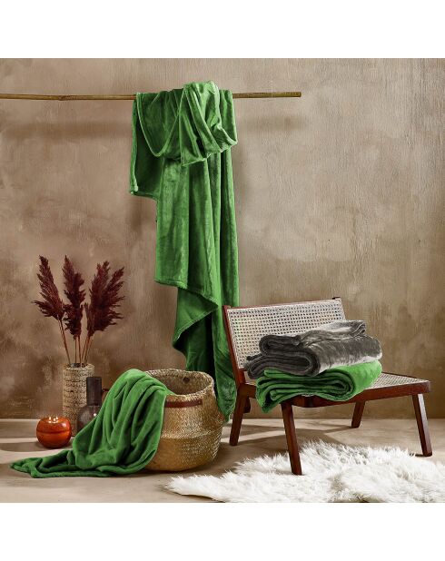 Plaid Cosy vert cactus - 150x200 cm