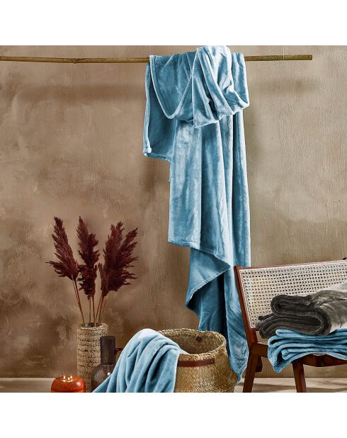 Plaid Cosy bleu arctique - 150x200 cm