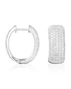 Creolen aus 1 Karat Weißgold mit Diamanten