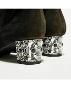 Boots en Velours de Cuir Bonu noires