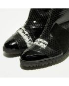 Bottes en Cuir Bulle  noires - Talon 6 cm