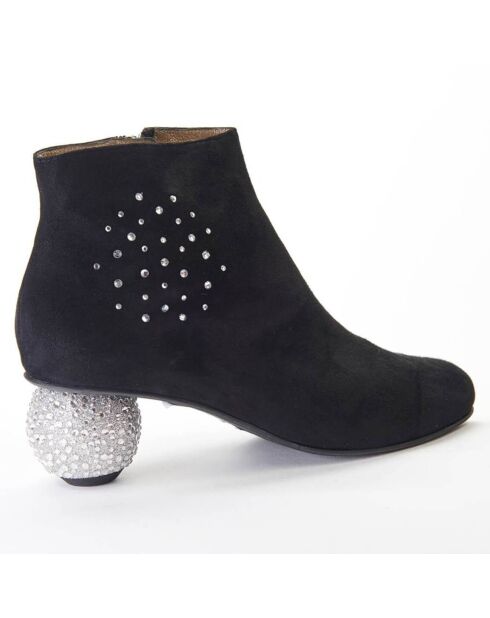 Bottines en Velours de Cuir Bofemo noires
