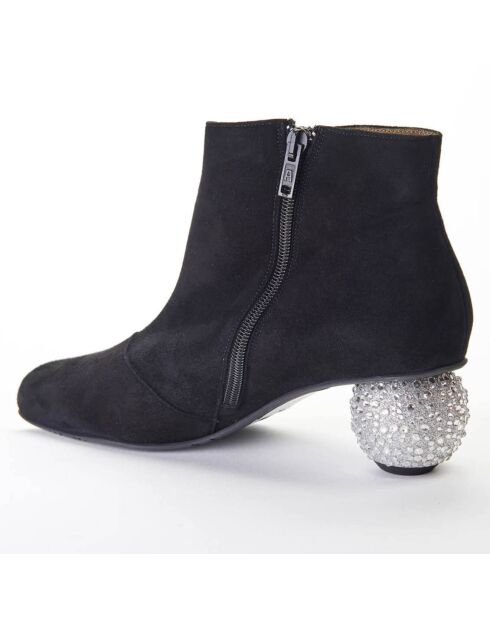 Bottines en Velours de Cuir Bofemo noires