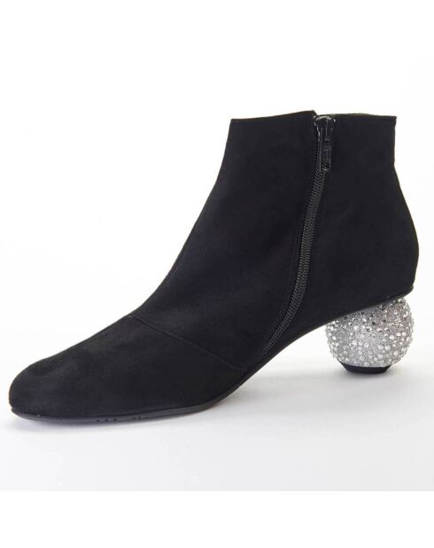Bottines en Velours de Cuir Bofemo noires