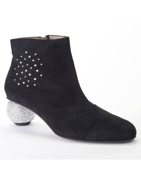 Bottines en Velours de Cuir Bofemo noires