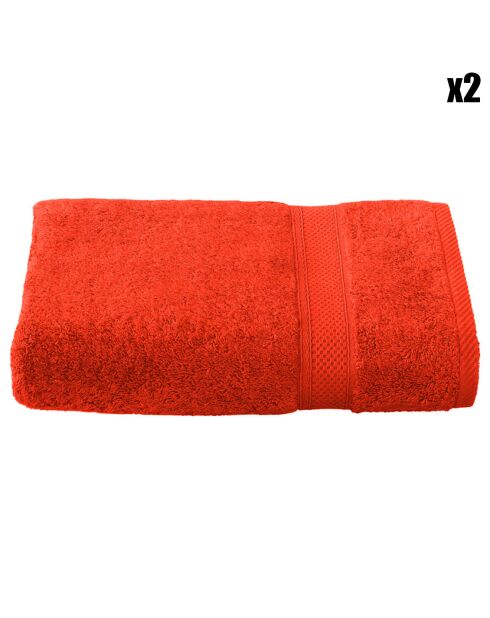Stephanie Duschtücher, 70 x 140 cm, Orange, 2 Stück