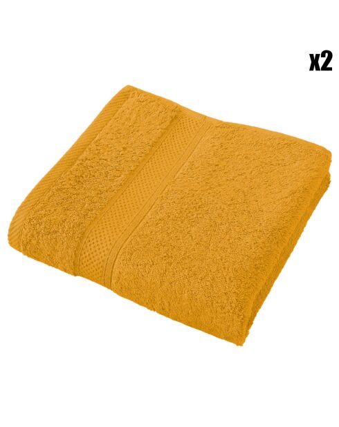 2 gelbe Stephanie Servietten - 50x100 cm
