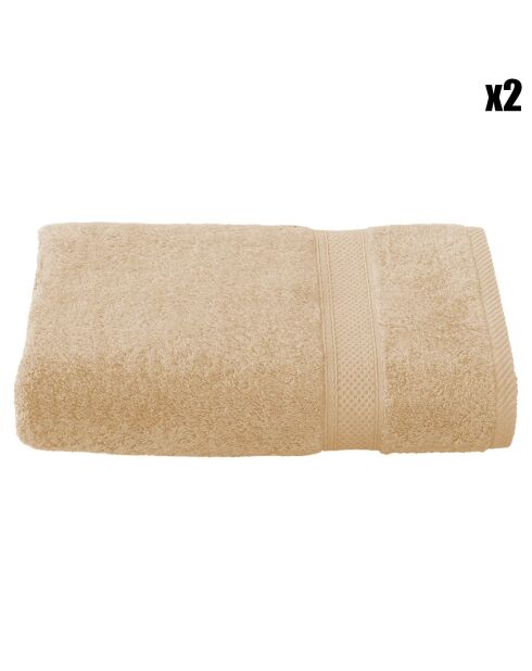 Stephanie Duschtücher, 70 x 140 cm, Beige, 2 Stück