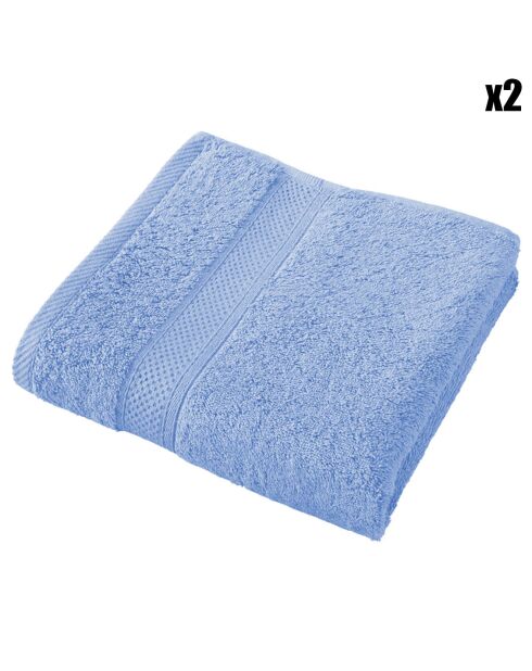 2 blaue Stephanie Servietten - 50x100 cm