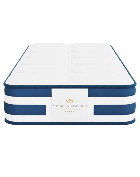 Balthazar Matratzen- und Boxspring-Set weiß/blau - 80x200 cm