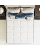 Balthazar matras- en boxspringset wit/blauw - 140x200 cm