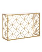 Sterconsole van goud/wit marmer - 80x120x40 cm
