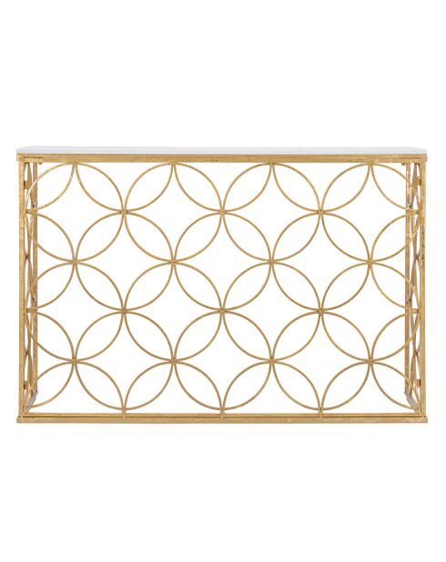 Sterconsole van goud/wit marmer - 80x120x40 cm