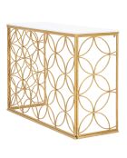 Sterconsole van goud/wit marmer - 80x120x40 cm