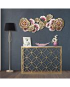 Sterconsole van goud/wit marmer - 80x120x40 cm