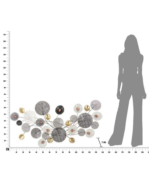 Décoration murale Grid multicolore - 69x135x7.5 cm