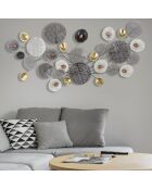Décoration murale Grid multicolore - 69x135x7.5 cm