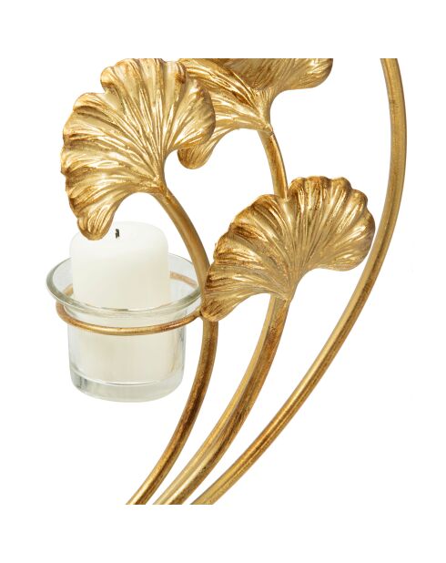 Portavelas Glam Iris dorado/negro - 55x50x12 cm