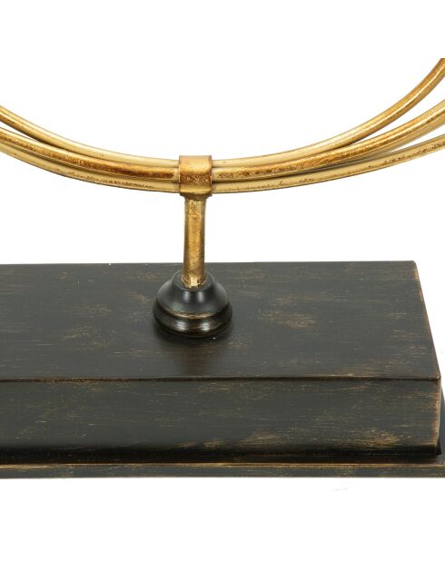 Portavelas Glam Iris dorado/negro - 55x50x12 cm