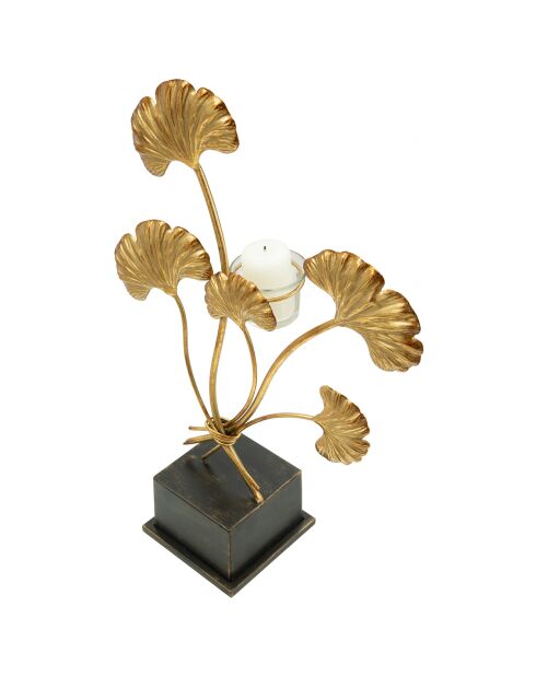 Portacandele Glam Iris oro/nero - 44x29x12,5 cm