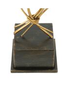 Bougeoir Glam Iris doré/noir - 44x29x12.5 cm
