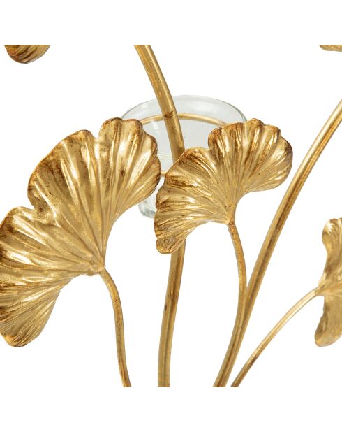 Portacandele Glam Iris oro/nero - 44x29x12,5 cm