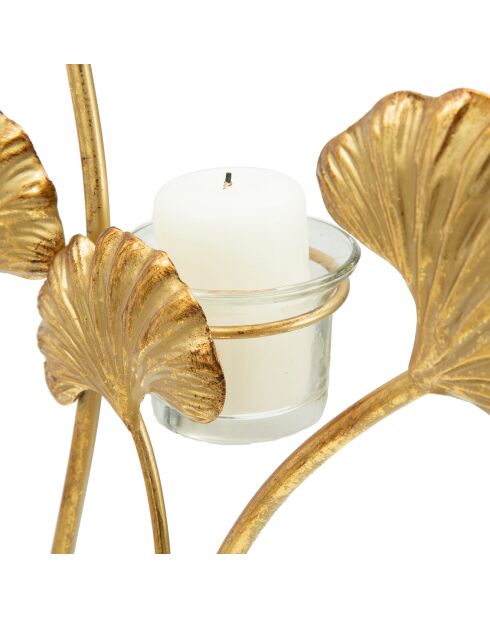 Portacandele Glam Iris oro/nero - 44x29x12,5 cm