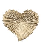 Plateau coeur doré - 29x25 cm