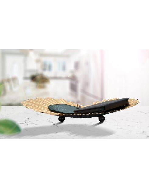 Plateau coeur doré - 29x25 cm