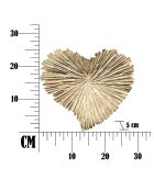 Plateau coeur doré - 29x25 cm