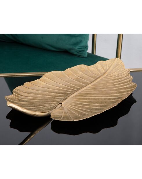 Dekoratives Blatt Gold Glam - 35,5 x 23 x 2 cm