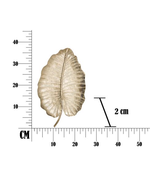 Feuille décorative Glam dorée - 35.5x23x2 cm