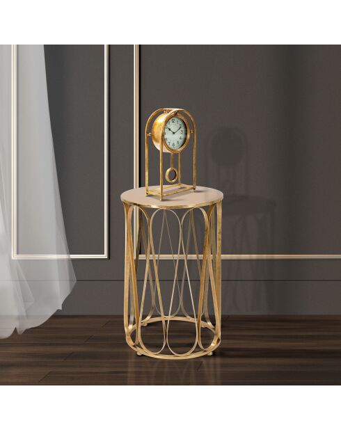 Petite Table Venice dorée - D.37 cm