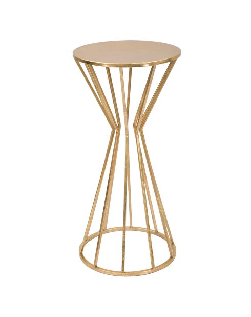 Stick Glam goldfarbener hoher Beistelltisch - D.38x80 cm