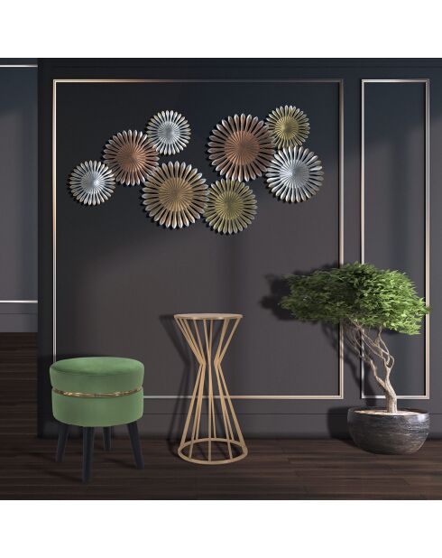 Stick Glam goldfarbener hoher Beistelltisch - D.38x80 cm