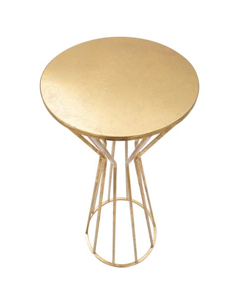 Stick Glam goldfarbener hoher Beistelltisch - D.38x100 cm