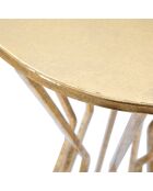Table d'appoint haut Stick Glam doré - D.38x100 cm
