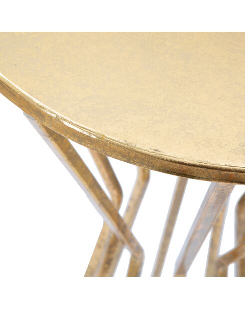 Stick Glam goldfarbener hoher Beistelltisch - D.38x100 cm