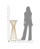 Table d'appoint haut Stick Glam doré - D.38x100 cm