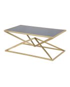 Table basse Pyramid doré/noir - 45x110x60 cm
