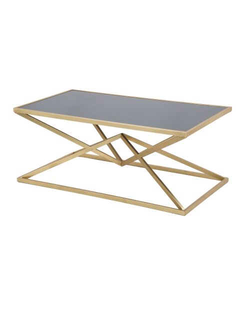 Mesita piramidal dorada/negra - 45x110x60 cm