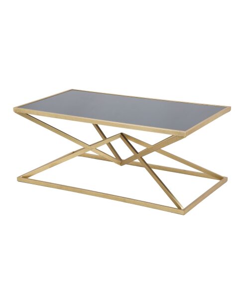 Table basse Pyramid doré/noir - 45x110x60 cm