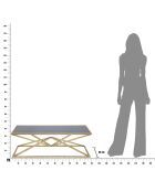 Table basse Pyramid doré/noir - 45x110x60 cm