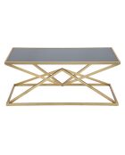 Table basse Pyramid doré/noir - 45x110x60 cm