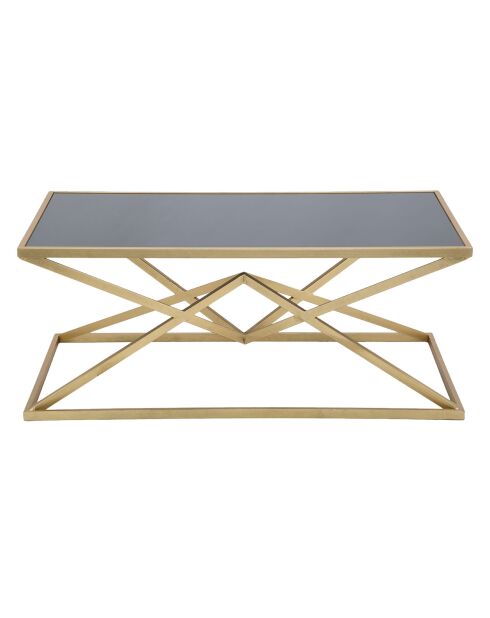 Table basse Pyramid doré/noir - 45x110x60 cm